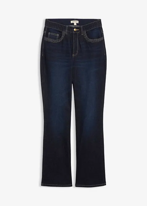 Straight jeans med hög midja och fickdetaljer, bonprix