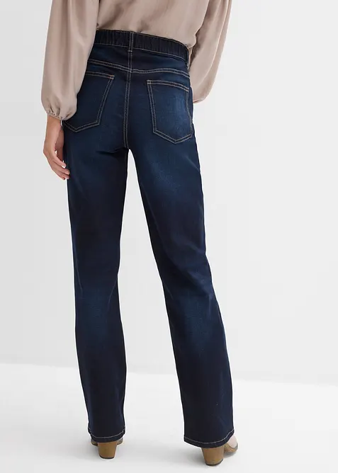 Straight jeans med hög midja och fickdetaljer, bonprix