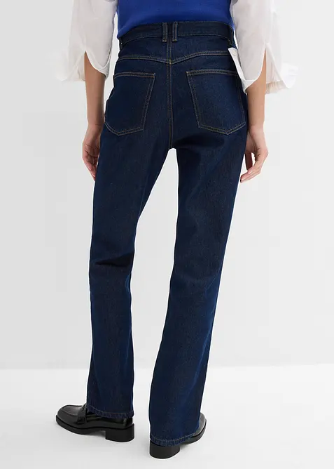 Straight Jeans, High Waist, Long, i ekologisk bomull, bonprix