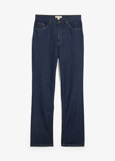 Straight Jeans, High Waist, Long, i ekologisk bomull, bonprix