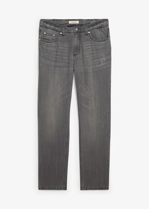 Jeans i Regular Fit Jeans av ren bomull med sk&ouml;n midja, Straight, bonprix