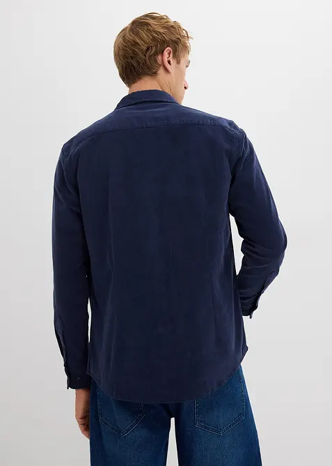 Stretchig manchesterskjorta med mjuk ekologisk bomull, bonprix