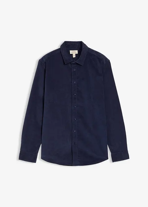 Stretchig manchesterskjorta med mjuk ekologisk bomull, bonprix