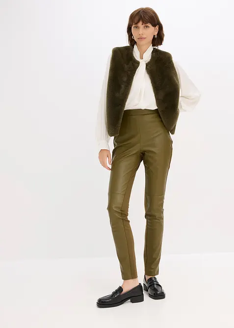 Byxa i skinnimitation av Punto di Roma-mix, bonprix