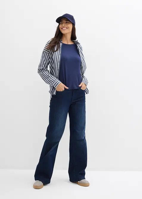 Oversizetopp i stretchig viskosmix med fint fall, bonprix