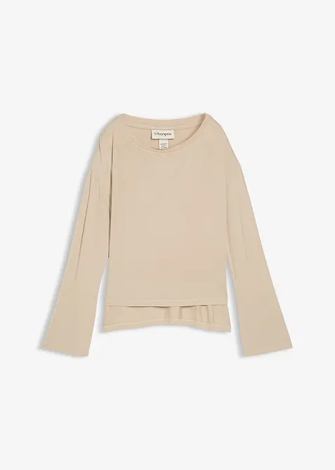 Oversizetopp i stretchig viskosmix med fint fall, bonprix