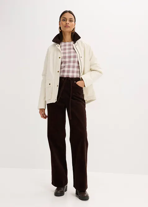 Vid manchesterbyxa med knytsk&auml;rp, bonprix