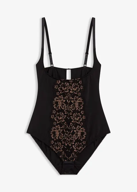 Body med glittergarn och lätt formande effekt, bonprix