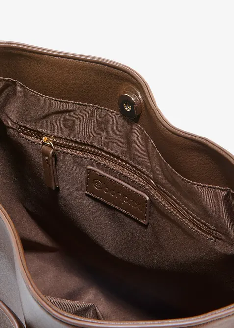 Stor handväska med spänne, bonprix