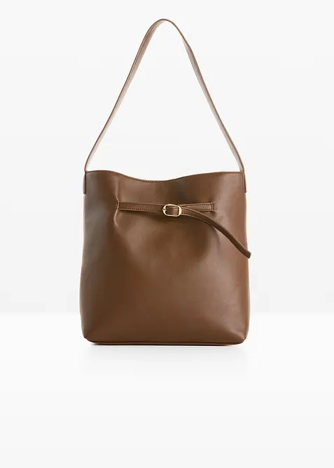 Stor handväska med spänne, bonprix