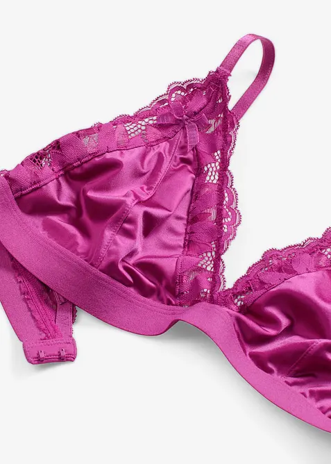 Bralette i glansigt material, bonprix