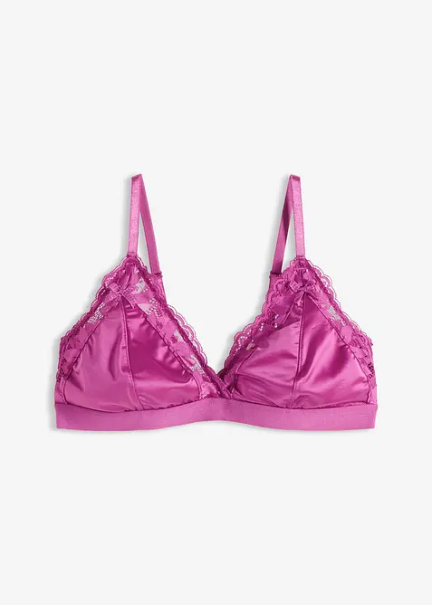 Bralette i glansigt material, bonprix