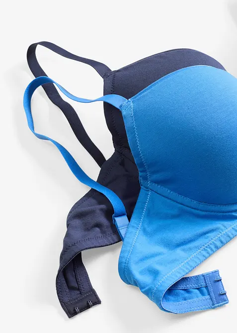 Formpressad BH med bygel och bomull (2-pack), bonprix