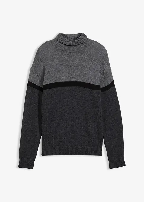 Polotröja med blockfärger, bonprix