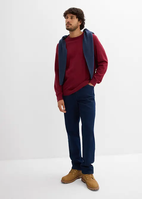 Finstickad tröja av mjuk bomullsmix, bonprix