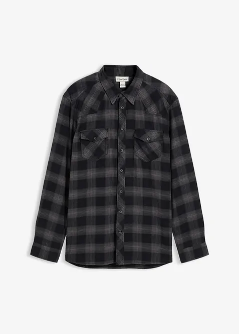 Flanellskjorta av ren bomull, bonprix