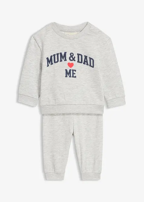 Sweatshirt och byxa för bebisar (2 delar), bonprix