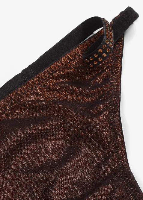 Tangastringtrosa i glittrigt material, bonprix