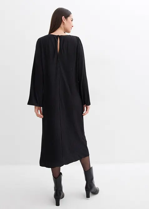 Midiklänning av strukturmaterial, bonprix