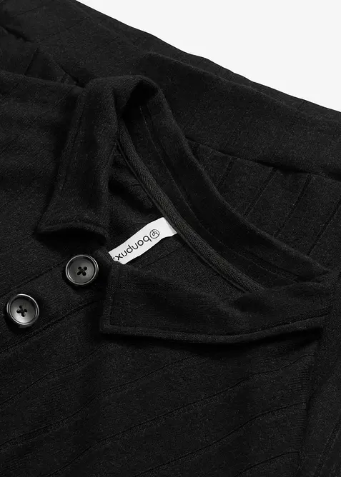 Ribbstickad topp och byxa i oversizemodell, bonprix