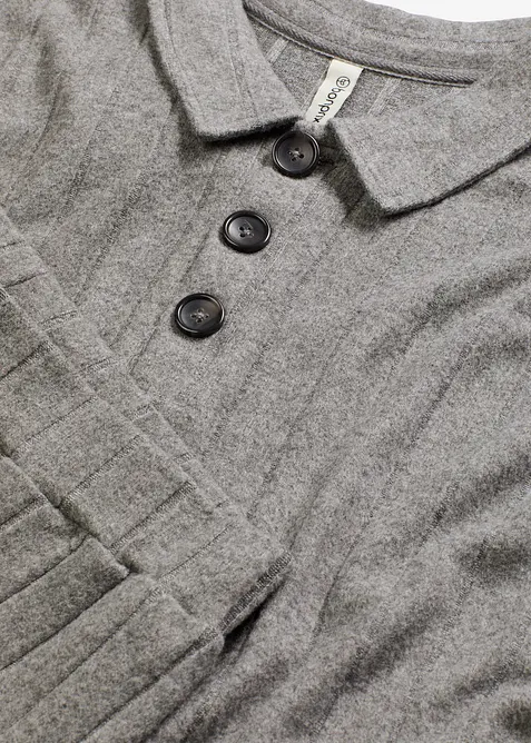 Ribbstickad topp och byxa i oversizemodell, bonprix