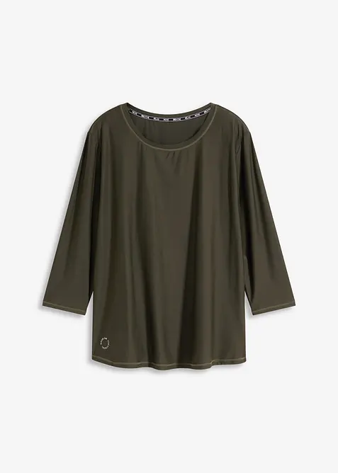 Supermjuk funktionstopp av snabbtorkande material med 3/4-ärmar, bonprix