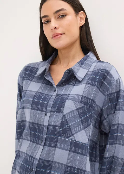 Pyjamas i vävd flanell, bonprix