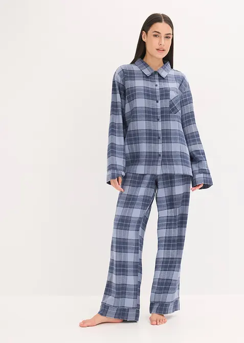 Pyjamas i vävd flanell, bonprix