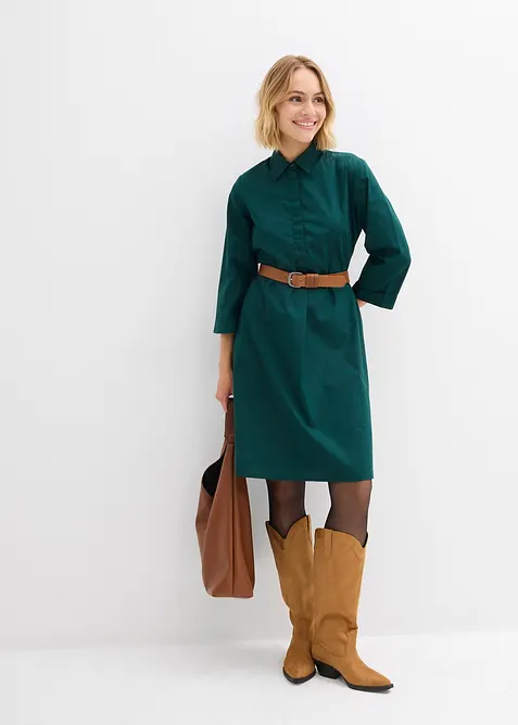 Klänning i ren bomull, bonprix