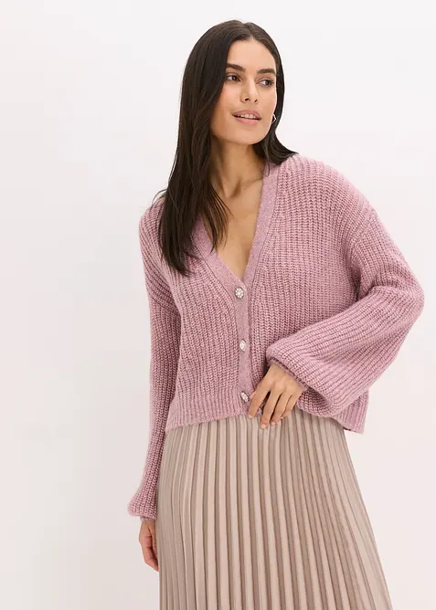 Cardigan med glittergarn i oversizemodell, bonprix