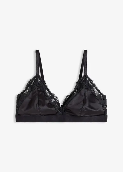 Bralette i glansigt material, bonprix