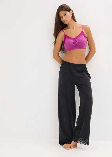 BH-topp med ekologisk bomull och spets, bonprix