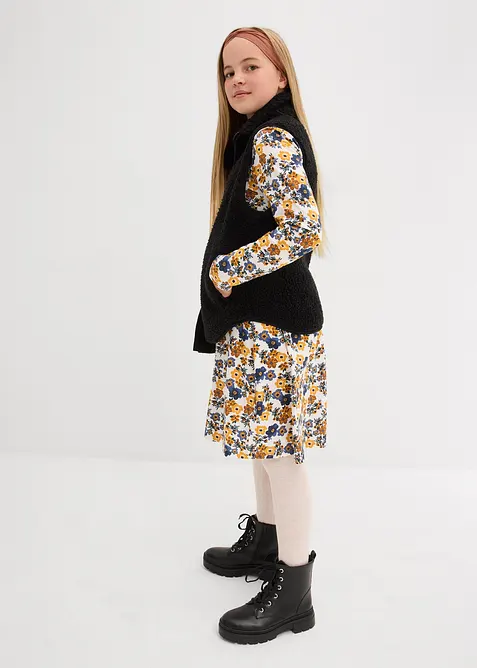 Jerseyklänning (2-pack) av ekologisk bomull, bonprix