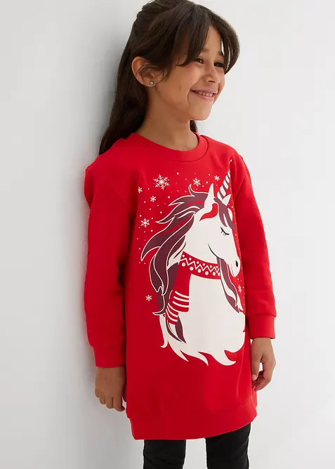 Trikåklänning i bomull, bonprix