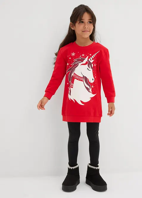 Trikåklänning i bomull, bonprix