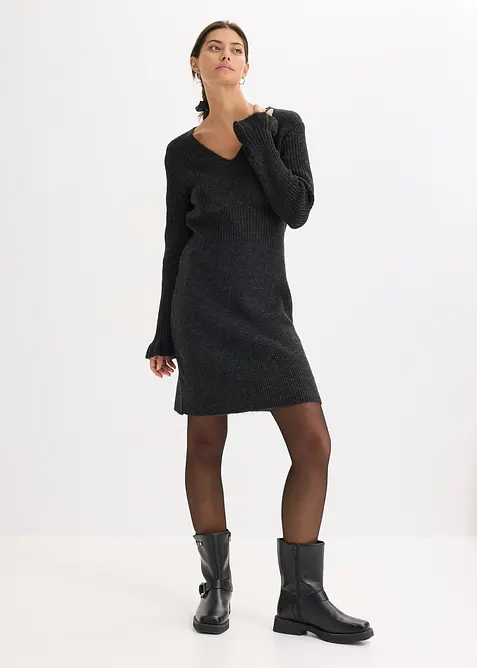 Stickad klänning, bonprix