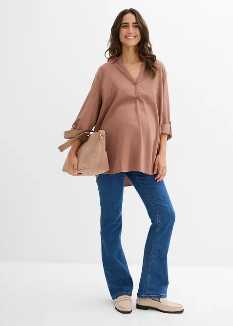 Mammajeans med ekologisk bomull och lätt utställda ben, bonprix