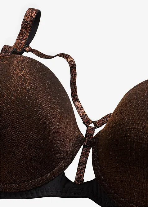 Balconette-BH i glittrigt material, bonprix