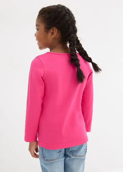 Långärmad T-shirt för barn (2-pack), ekologisk bomull, bonprix