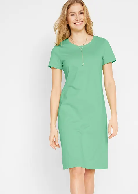 Jerseyklänning i ren bomull (2-pack), bonprix