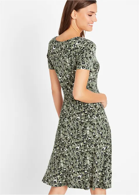 Trikåklänning av viskosmix med mjukt fall, bonprix