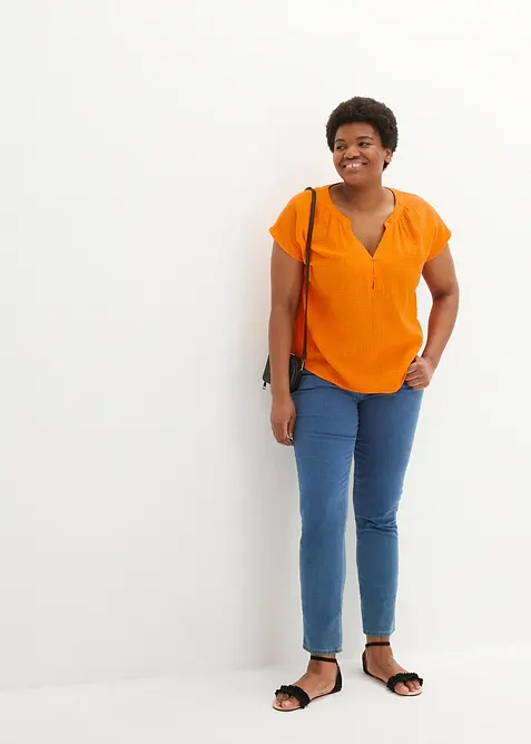 Blustopp i bomullsmuslin, bonprix