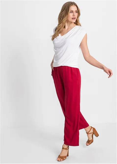 Topp av viskosmix med vattenfallsringning, bonprix