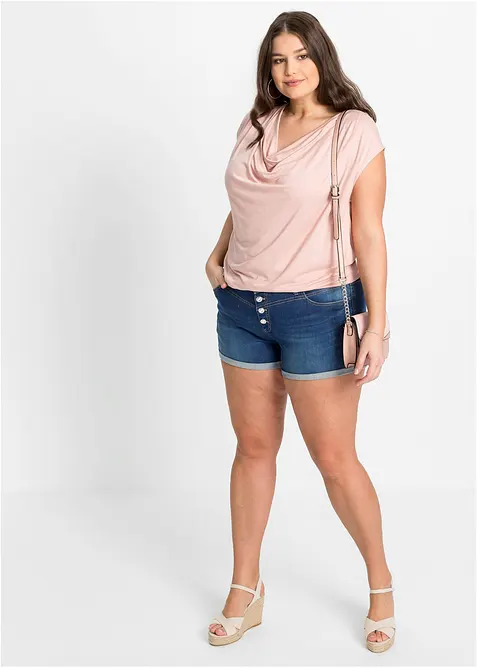 Topp av viskosmix med vattenfallsringning, bonprix