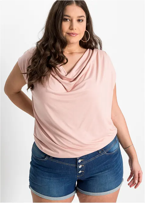 Topp av viskosmix med vattenfallsringning, bonprix