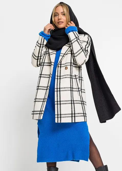 Huva med halsduk och glittrande effekter, bonprix