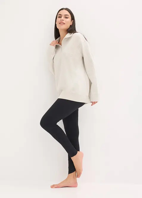 Hemmakläder i sweatshirtmaterial med leggings, bonprix