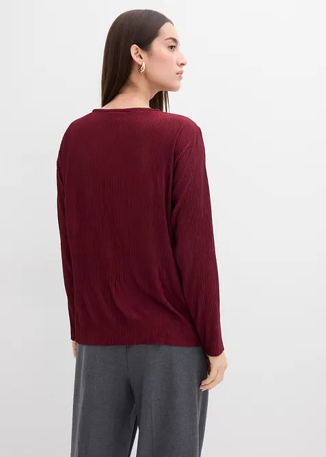 Långärmad topp med struktureffekter, bonprix