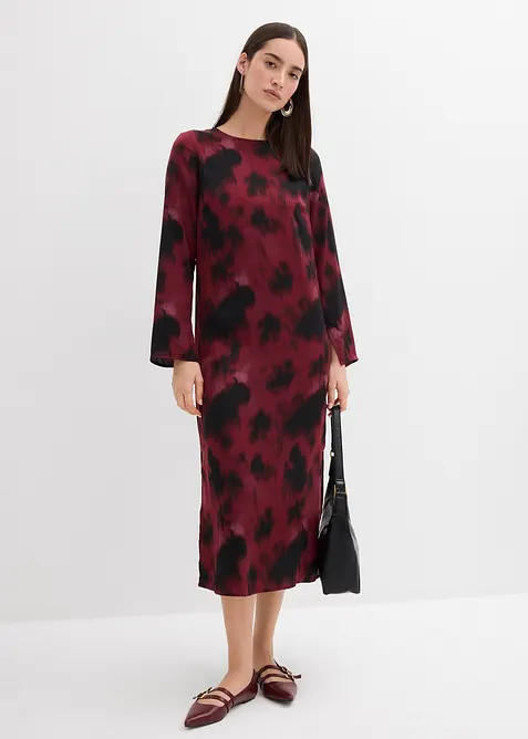 Midiklänning av satin, bonprix