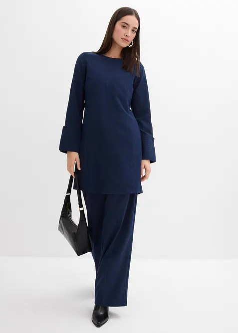 Miniklänning av strukturmaterial, bonprix